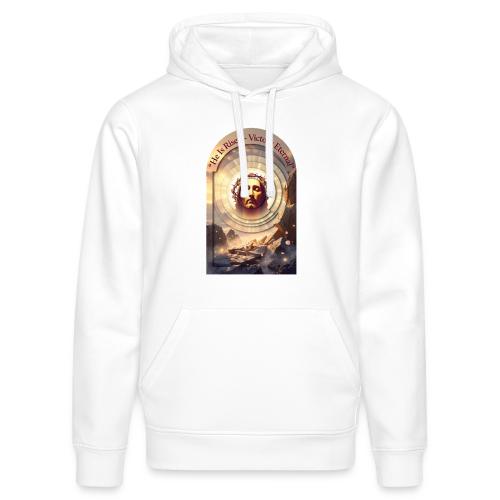 Easter He Is Risen Sacred Face T Shirt, wife Gift - Stanley/Stella Drummer Unisex Organic Hoodie