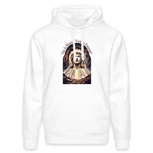Easter He Is Risen Face of Christ T Shirt, Gift - Stanley/Stella Drummer Unisex Organic Hoodie