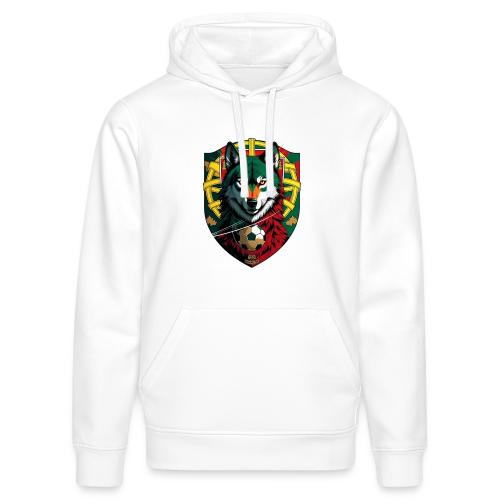 Portugal Iberian Wolf Soccer T Shirt,Football Gift - Stanley/Stella Drummer Unisex Organic Hoodie