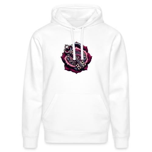 You Hold the Key to My Heart Rose Lock T-Shirt - Stanley/Stella Drummer Unisex Organic Hoodie