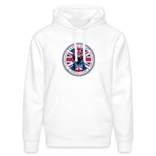 England Lion Emblem T Shirt, Flag Pride Gift - Stanley/Stella Drummer Unisex Organic Hoodie