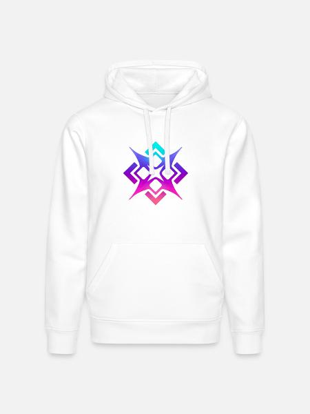 Prismatic Star Glyph - Stanley/Stella Drummer Unisex Organic Hoodie - white