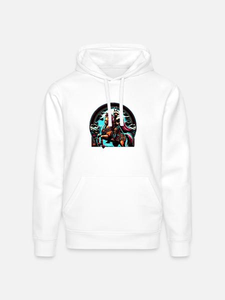 Warrior Horseman Art - Stanley/Stella Drummer Unisex Organic Hoodie - white