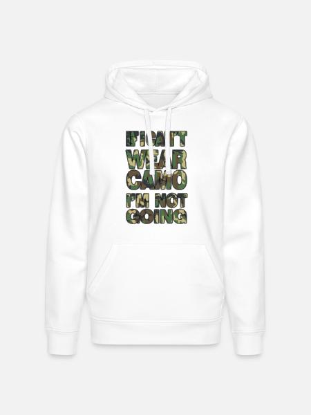 camo - Stanley/Stella Drummer Unisex Organic Hoodie - white