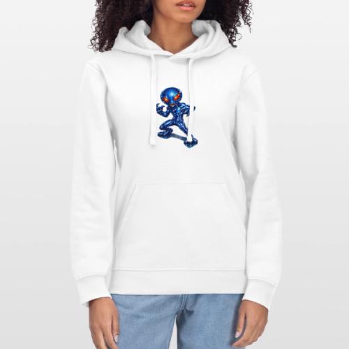 Angry Blue Alien - Stanley/Stella Drummer Unisex Organic Hoodie