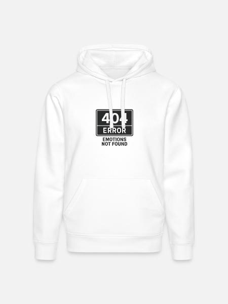 Error Emotions Graphic Tee - Stanley/Stella Drummer Unisex Organic Hoodie - white