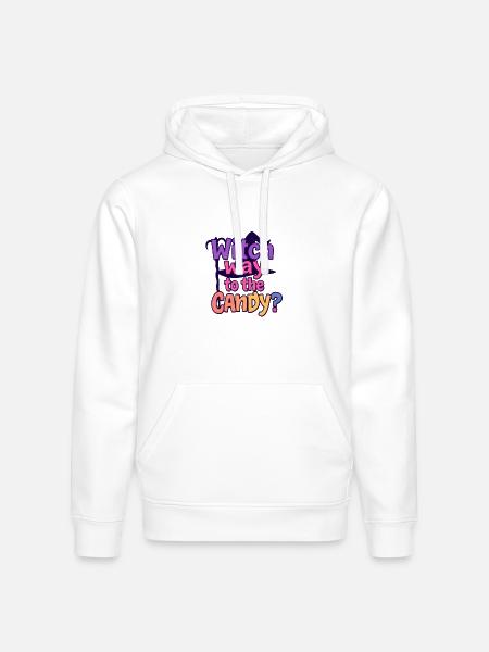 Witch Way to the Candy - Stanley/Stella Drummer Unisex Organic Hoodie - white