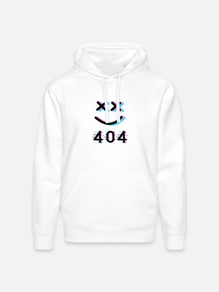 404 Fashion Error - Stanley/Stella Drummer Unisex Organic Hoodie - white