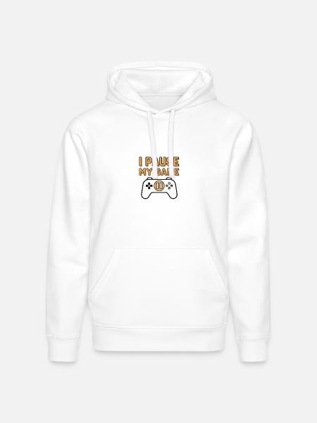 I Pause My Game - Stanley/Stella Drummer Unisex Organic Hoodie - white