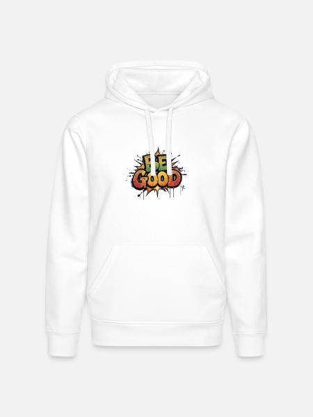 Be Good Graffiti Burst - Stanley/Stella Drummer Unisex Organic Hoodie - white