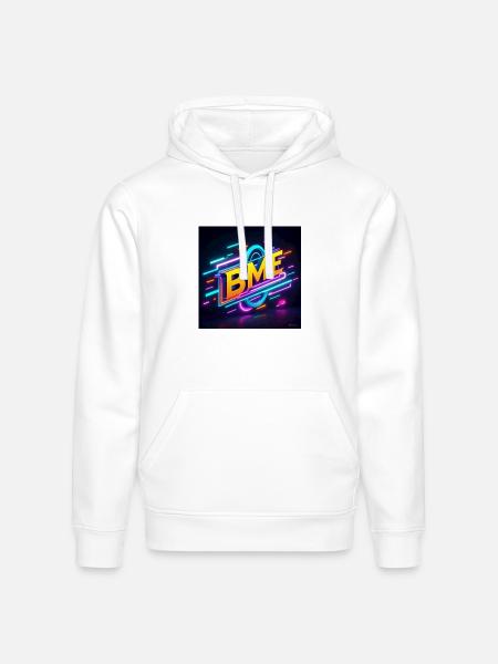 BME Neon Circuit Logo - Stanley/Stella Drummer Unisex Organic Hoodie - white