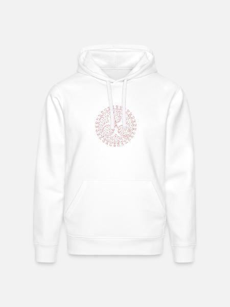Geometric Virus Triad Emblem - Stanley/Stella Drummer Unisex Organic Hoodie - white
