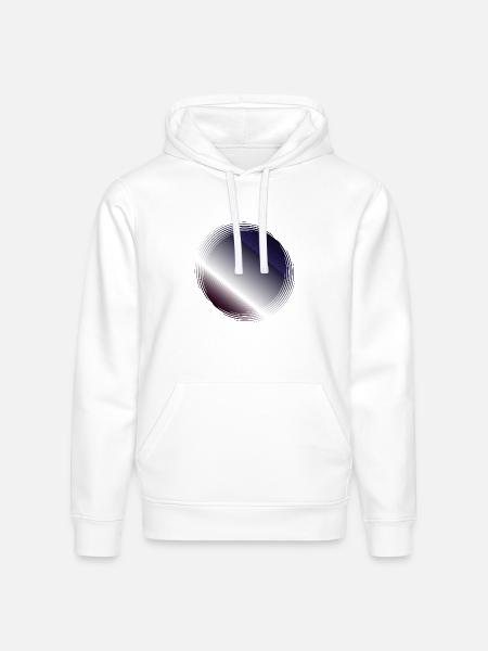 Circular Gradient Ripple - Stanley/Stella Drummer Unisex Organic Hoodie - white