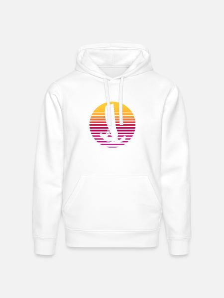 Windsurfing Water Sports Windsurfer - Stanley/Stella Drummer Unisex Organic Hoodie - white