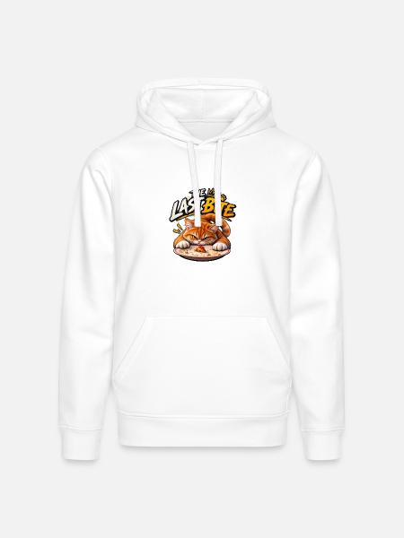 The Last Bite Cat Pizza - Stanley/Stella Drummer Unisex Organic Hoodie - white