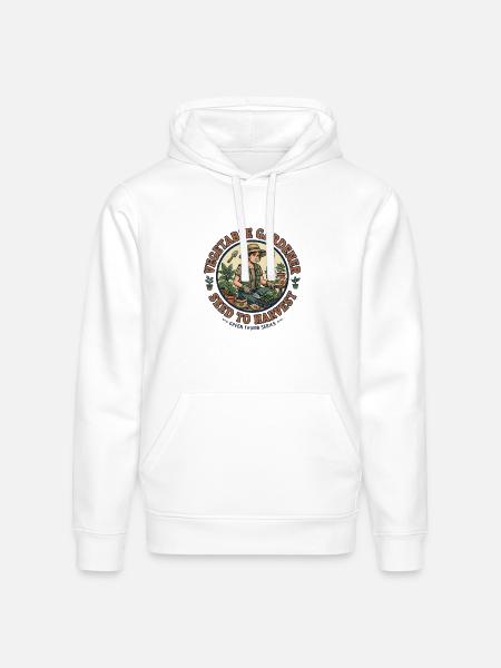 Seed to Harvest Garden - Stanley/Stella Drummer Unisex Organic Hoodie - white