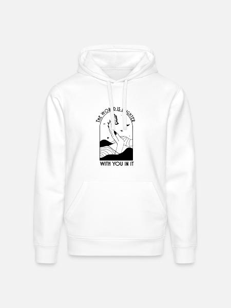 Moonlit Silhouette - Stanley/Stella Drummer Unisex Organic Hoodie - white