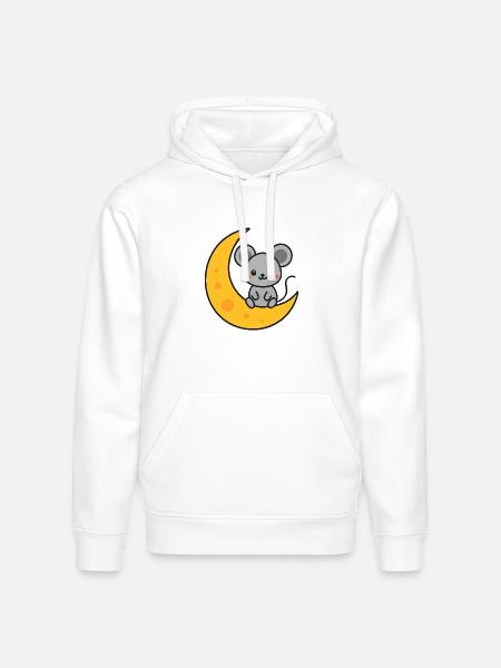 Mouse - Stanley/Stella Drummer Unisex Organic Hoodie - white
