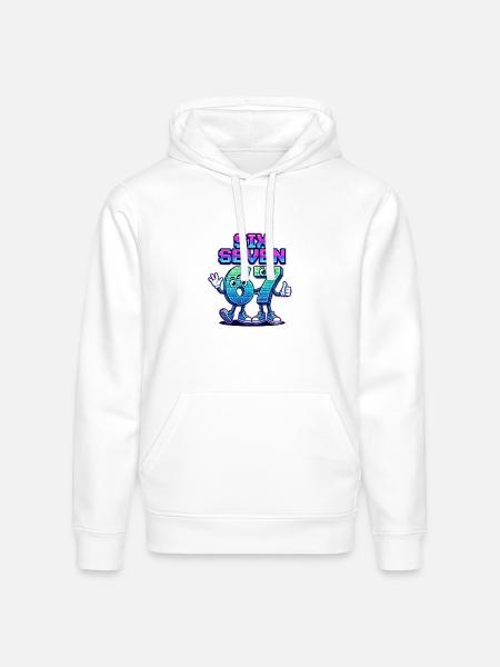 Six Seven 6 7 - Stanley/Stella Drummer Unisex Organic Hoodie - white