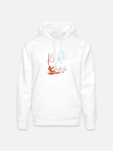 Kitesurfing Kite Water Sports - Stanley/Stella Drummer Unisex Organic Hoodie - white