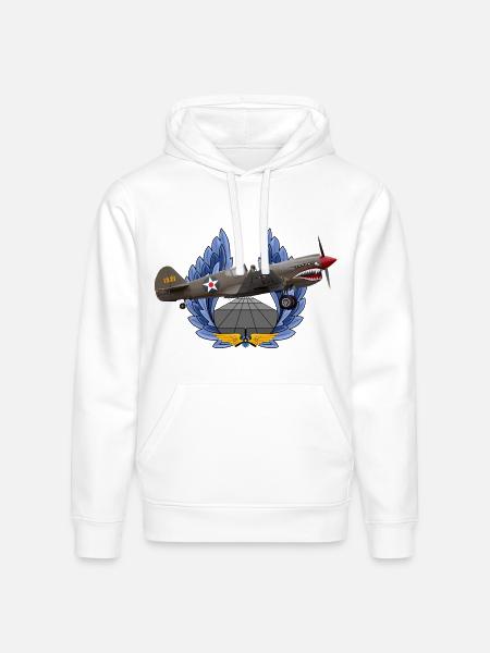 P-40 - Stanley/Stella Drummer Unisex Organic Hoodie - white