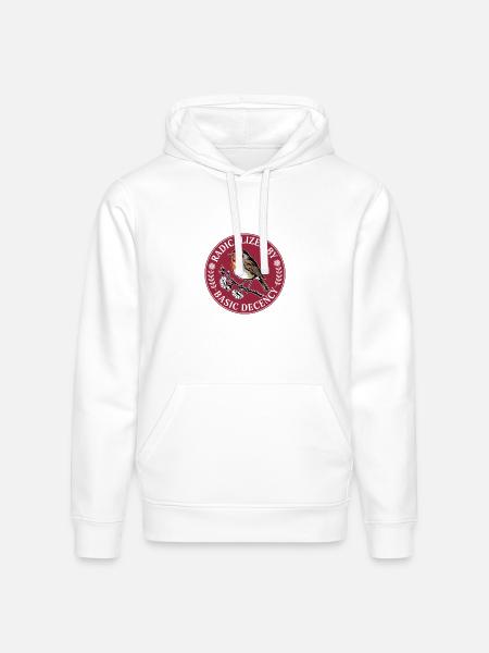 Radicalized By Basic Decency - Stanley/Stella Drummer Unisex Organic Hoodie - white