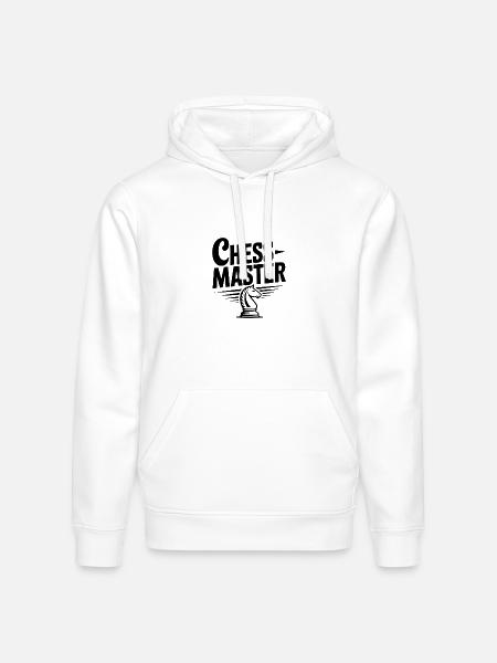 Chess Master Knight - Stanley/Stella Drummer Unisex Organic Hoodie - white