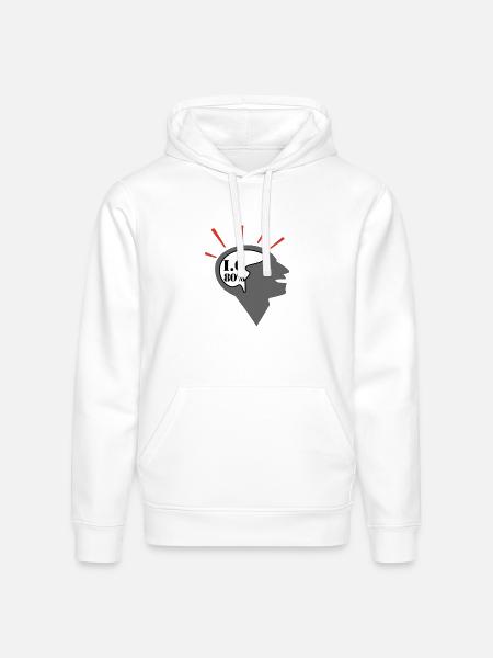 thinking man - Stanley/Stella Drummer Unisex Organic Hoodie - white