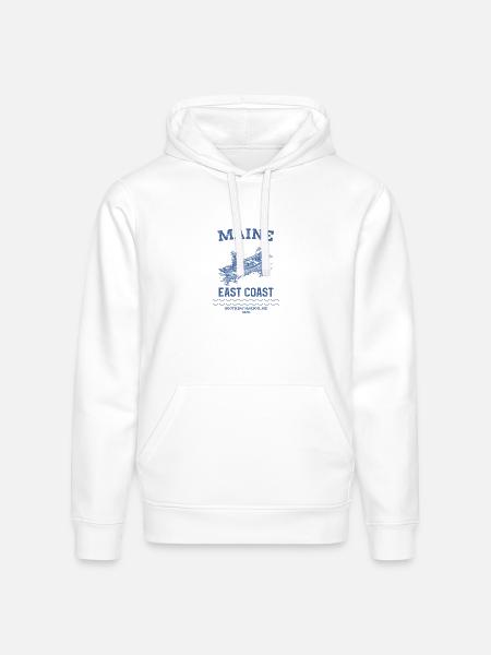 east_coast_boothbay - Stanley/Stella Drummer Unisex Organic Hoodie - white