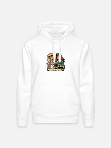 Ocean Conservator Explorer - Stanley/Stella Drummer Unisex Organic Hoodie - white