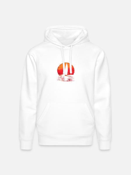 Sailing Steamwave - Stanley/Stella Drummer Unisex Organic Hoodie - white
