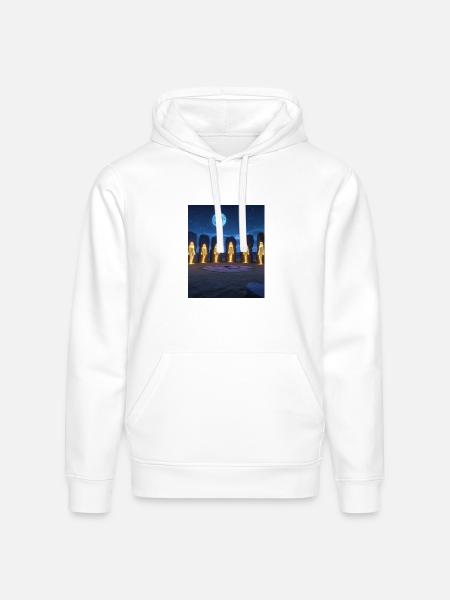Pleiadians - Stanley/Stella Drummer Unisex Organic Hoodie - white