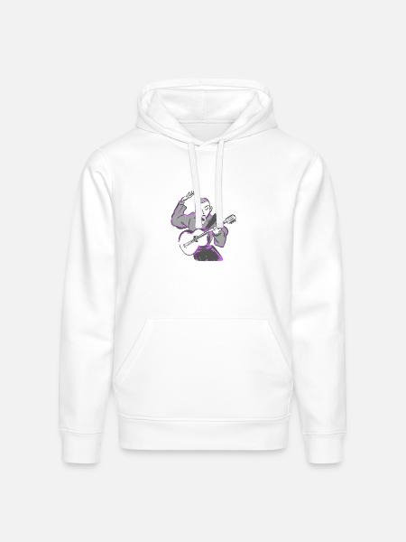 Learning_One_String - Stanley/Stella Drummer Unisex Organic Hoodie - white