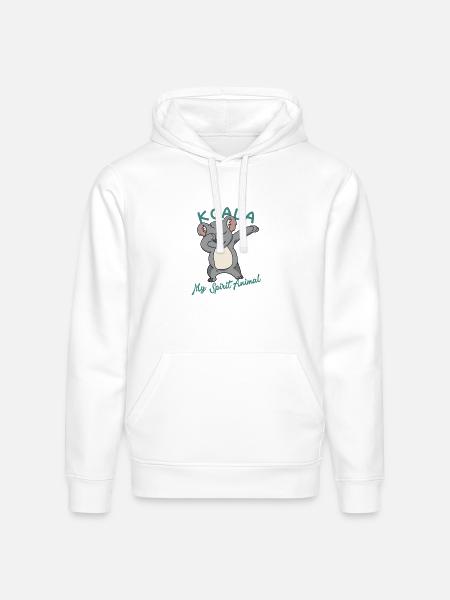 Koala Spirit Animal Dance - Stanley/Stella Drummer Unisex Organic Hoodie - white
