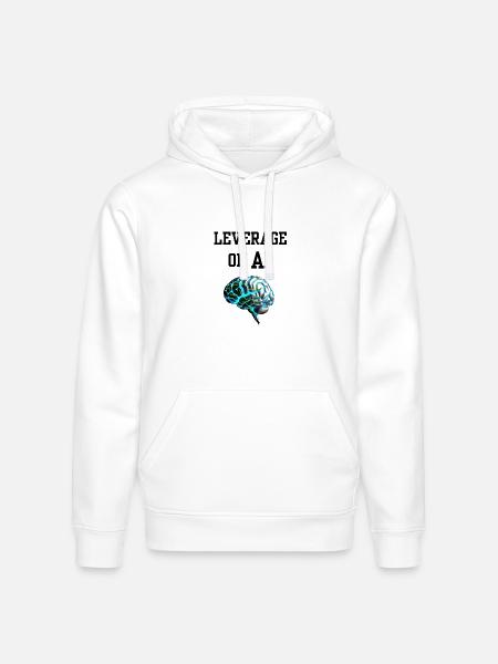 Leverage on AI Brain Neon - Stanley/Stella Drummer Unisex Organic Hoodie - white