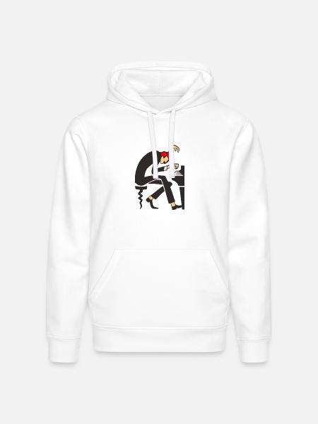 Piano Maestro Dizzy Pose - Stanley/Stella Drummer Unisex Organic Hoodie - white