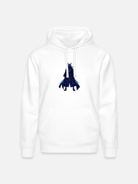 Neon Dread Samurai - Stanley/Stella Drummer Unisex Organic Hoodie - white