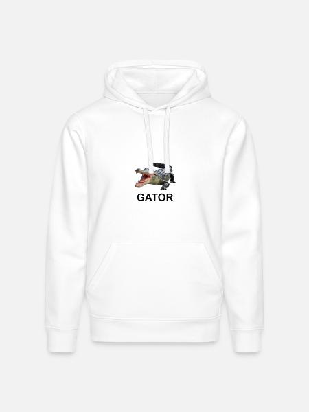Gator shirt - Stanley/Stella Drummer Unisex Organic Hoodie - white