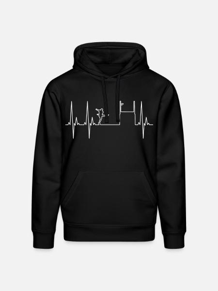 Rugby on ECG Pulse - Stanley/Stella Drummer Unisex Organic Hoodie - black
