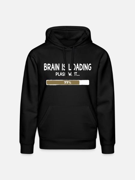 Brain Is Loading Progress - Stanley/Stella Drummer Unisex Organic Hoodie - black
