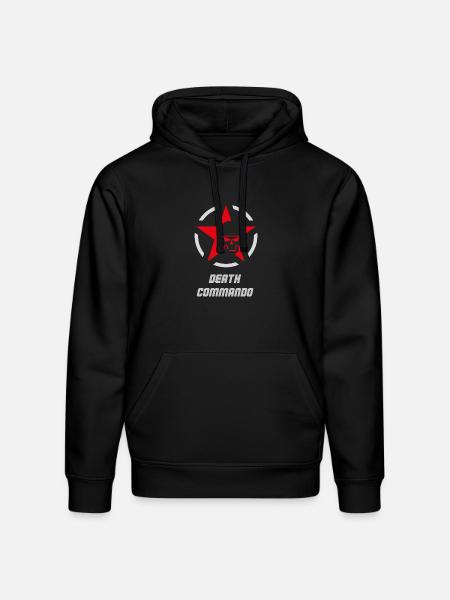 Death Commando Military Skull - Stanley/Stella Drummer Unisex Organic Hoodie - black
