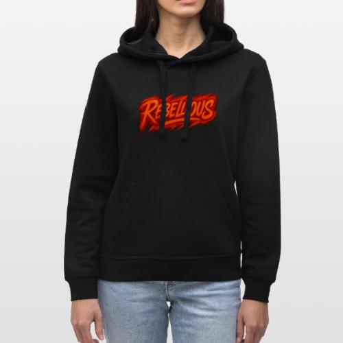 Rebellious Graffiti Neon Orange Streetwear T-Shirt - Stanley/Stella Drummer Unisex Organic Hoodie