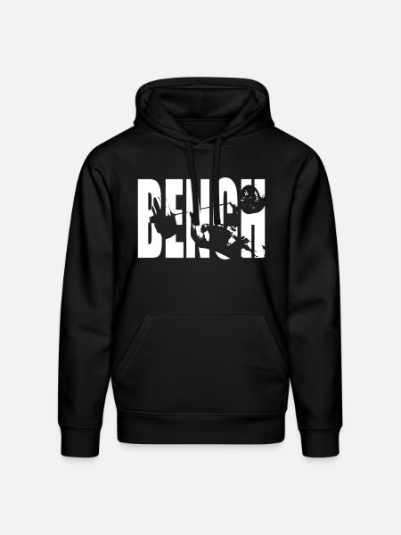 Bench Press - Stanley/Stella Drummer Unisex Organic Hoodie - black