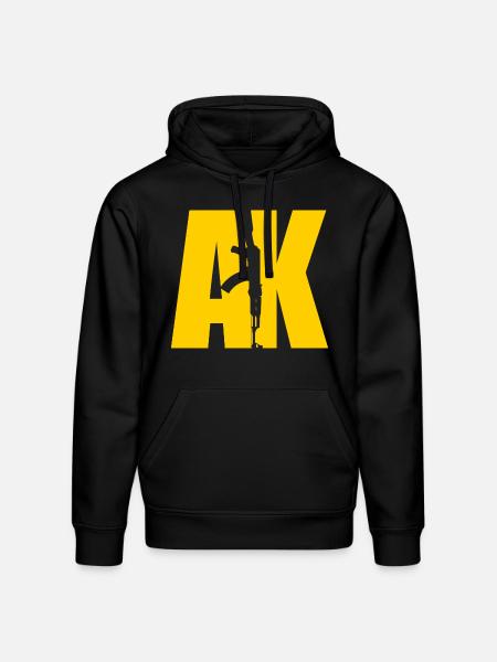 AK47 YELLOW - Stanley/Stella Drummer Unisex Organic Hoodie - black
