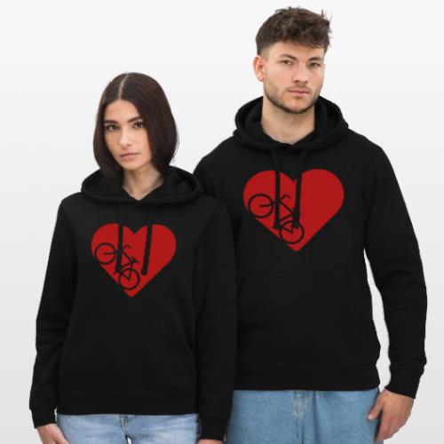 Bike in heart - Stanley/Stella Drummer Unisex Organic Hoodie