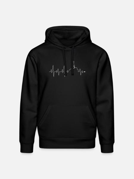 Heartbeat Peak Adventure - Stanley/Stella Drummer Unisex Organic Hoodie - black