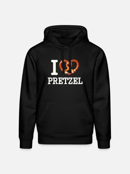 I Heart Pretzel - Stanley/Stella Drummer Unisex Organic Hoodie - black