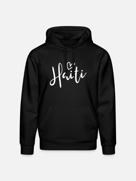 Haiti Heart Women's Love Haiti - Stanley/Stella Drummer Unisex Organic Hoodie - black