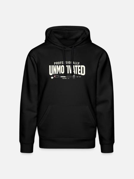 Professionally Unmotivated - Stanley/Stella Drummer Unisex Organic Hoodie - black