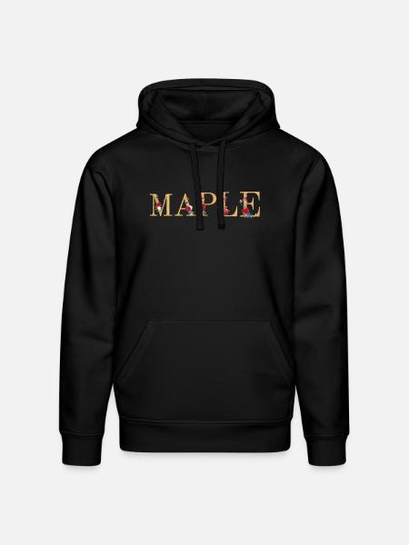 Maple - Stanley/Stella Drummer Unisex Organic Hoodie - black